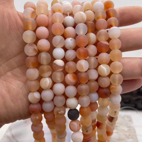 Natural Persian Gulf agate Beads Round DIY & frosted Sold Per Approx 38 cm Strand
