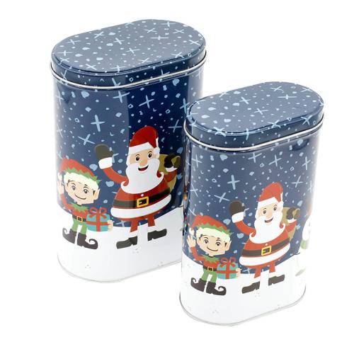 Eisen Weihnachten Candy Jar, Weihnachts-Design & verschiedene Muster für Wahl, keine, 2PCs/Menge, verkauft von Menge