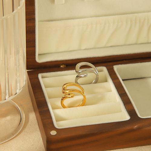 Rozsdamentes acél Finger Ring, 304 rozsdamentes acél, galvanizált, divat ékszerek, több színt a választás, Által értékesített pár