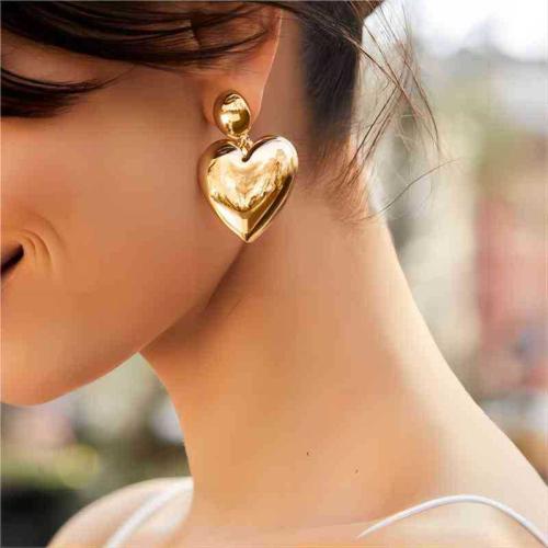 Stainless Steel Stud Earrings, 304 Stainless Steel, gold color plated, fashion jewelry & different designs for choice, golden, Sold By Pair