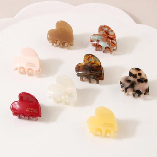 Hair Claw Clips Acetate Heart stoving varnish for woman Sold By PC