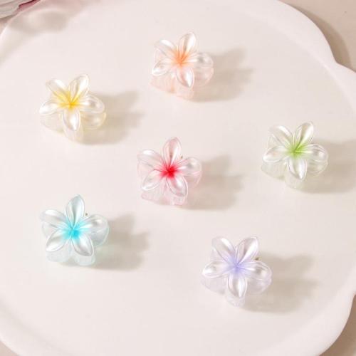 Hair Claw Clips, Plastic, Flower, stoving varnish, for woman, more colors for choice, 40mm, Sold By PC