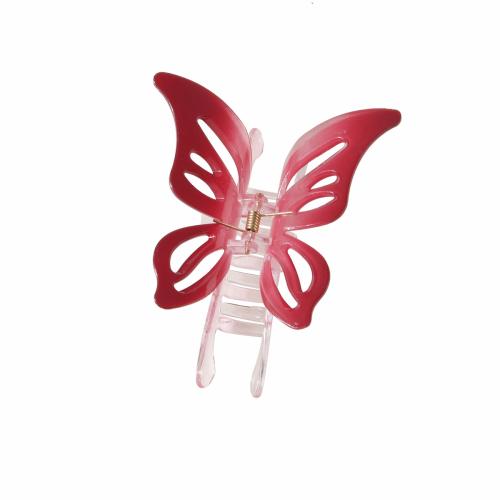 Hair Claw Clips Plastic Butterfly stoving varnish for woman Sold By PC