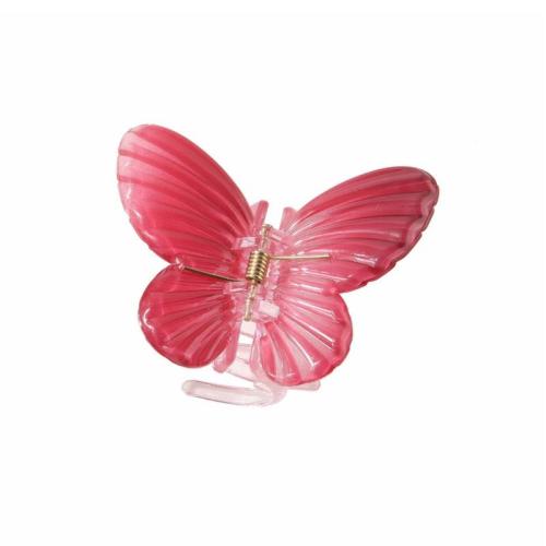 Заколки-Крабы, пластик, бабочка, покрыт лаком, цвет градиента & Женский, Много цветов для выбора, 75x60mm, продается PC