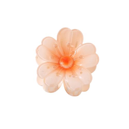 Hair Claw Clips Plastic Flower stoving varnish for woman 75mm Sold By PC