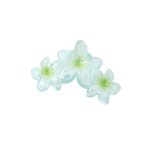 Hair Claw Clips, Plastic, Flower, stoving varnish, gradient color & for woman, more colors for choice, 100x60mm, Sold By PC