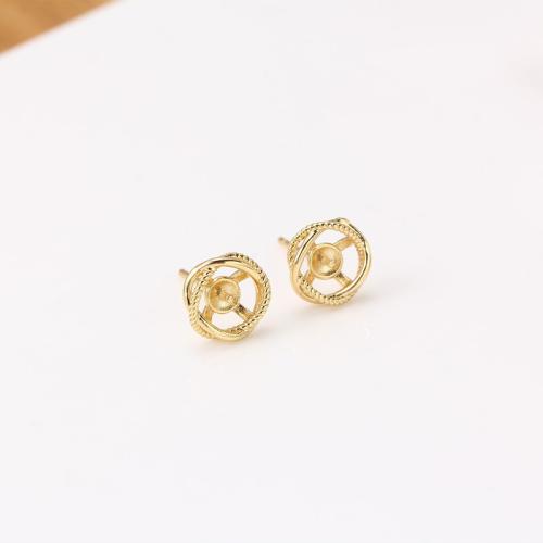 Brass Earring Stud Component, real gold plated, DIY, more colors for choice, 18x9mm, Sold By Pair