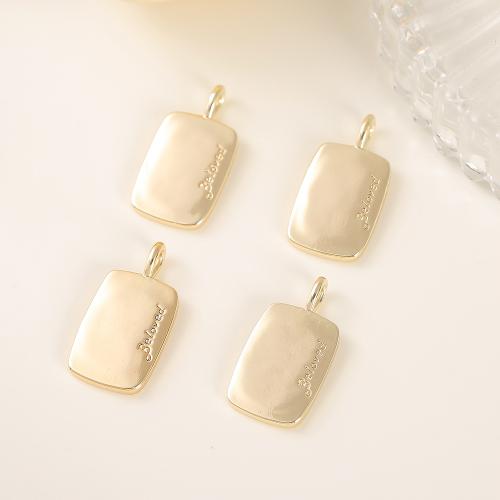 Brass Jewelry Pendants, real gold plated, DIY, golden, 27x14mm, Sold By PC