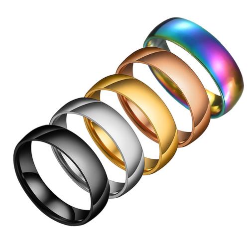 Ring Finger ze stali nierdzewnej, Stal nierdzewna 304, kształt pierścienia, biżuteria moda & polerowane & dla obu płci & różnej wielkości do wyboru, dostępnych więcej kolorów, sprzedane przez PC