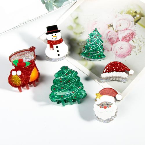 Boże Narodzenie Włosy Clip, Akryl, Ręcznie robione, różne style do wyboru & dla kobiety, dostępnych więcej kolorów, sprzedane przez PC