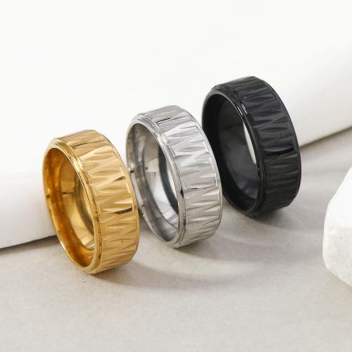خاتم إصبع الفولاذ المقاوم للصدأ, 304 الفولاذ المقاوم للصدأ, مجوهرات الموضة & للجنسين, المزيد من الألوان للاختيار, width 8mm, تباع بواسطة PC