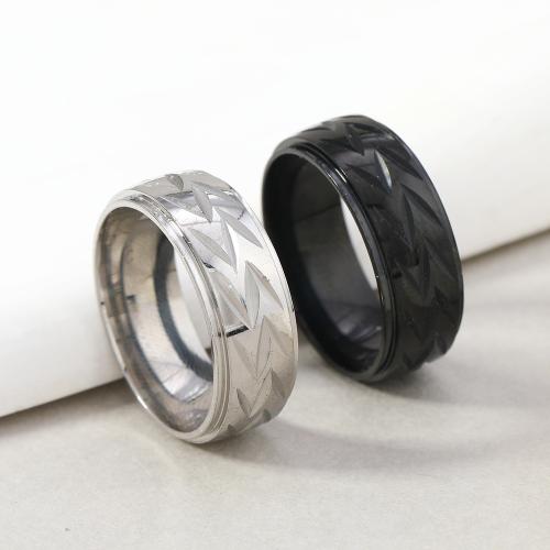 Stainless Steel Finger Ring, 304 Stainless Steel, fashion jewelry & Unisex, more colors for choice, width 8mm, Sold By PC