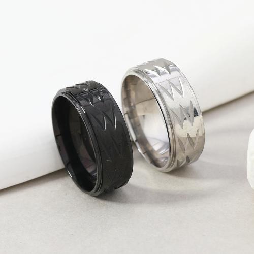 ステンレス鋼の指環, 304ステンレススチール, ファッションジュエリー & ユニセックス, 無色, width 8mm, 売り手 パソコン