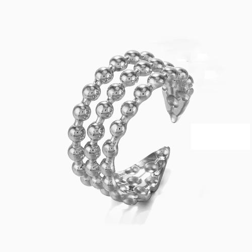 Vinger Ring in edelstaal, 304 roestvrij staal, mode sieraden & voor vrouw, oorspronkelijke kleur, Verkocht door PC