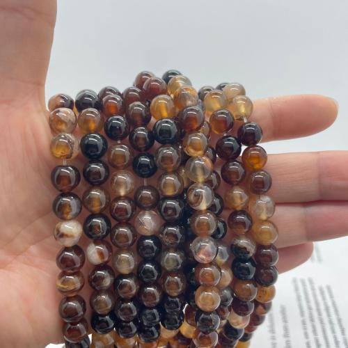 Natural Coffee Agate Beads, Round, DIY & different size for choice, coffee color, Sold Per Approx 38 cm Strand