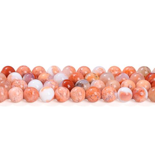 Agate perle, Pink Agate, Krug, uglađen, možete DIY & različite veličine za izbor, roze, Prodano By Strand