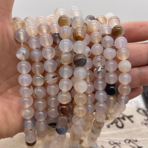 Perles agates, Agate noire, Rond, DIY & normes différentes pour le choix, couleurs mélangées, Vendu par Environ 38 cm brin