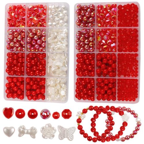 Acrylic Jewelry Beads, DIY & 12 cells, more colors for choice, 172x98x22mm, Sold By Box