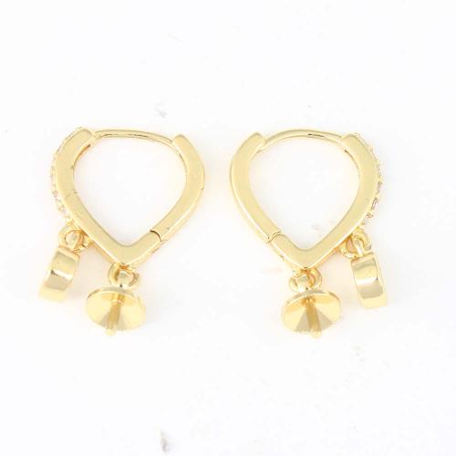 Brass Lever Terug Earring Component, Messing, gold plated, DIY & voor vrouw, nikkel, lood en cadmium vrij, 16.60x14.50x5.70mm, Verkocht door pair