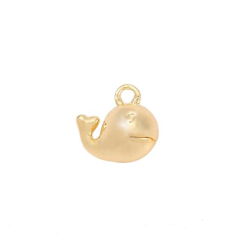 Brass Jewelry Pendants, Whale, real gold plated, DIY, more colors for choice, Sold By PC