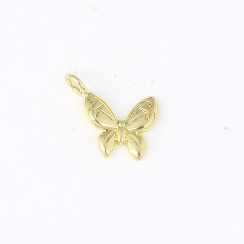 Brass Jewelry Pendants Butterfly gold color plated DIY nickel lead & cadmium free Sold By PC
