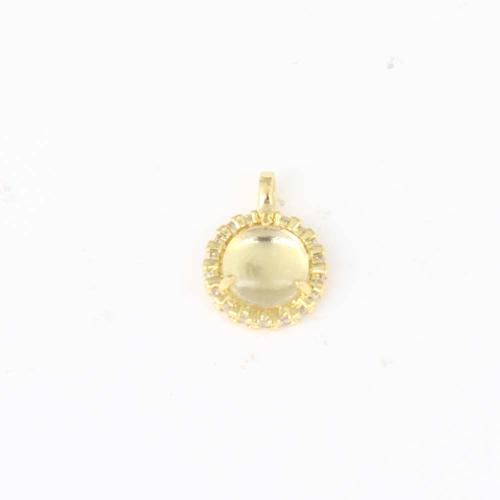 Brass Jewelry Pendants with Shell gold color plated DIY nickel lead & cadmium free Sold By PC
