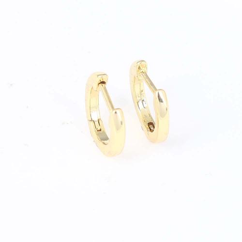 Messing Spring hoop oorbellen, Ronde, gold plated, voor vrouw, nikkel, lood en cadmium vrij, 12.70x11.80x1.90mm, Verkocht door pair