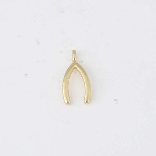 Brass Jewelry Pendants, gold color plated, DIY, nickel, lead & cadmium free, 17.40x8.40x4mm, Sold By PC