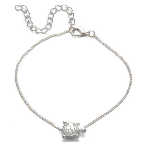 Bracelet de cheville en alliage de zinc, bijoux de mode & unisexe & styles différents pour le choix, argent, Vendu par PC