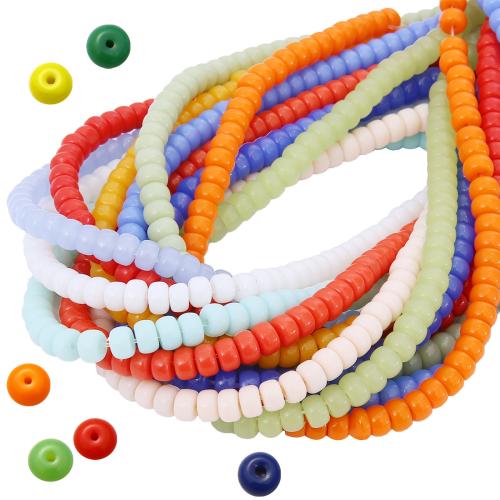 Perles en verre de mode, Seau, DIY & styles différents pour le choix, Trou:Environ 1mm, Vendu par Environ 39 cm brin