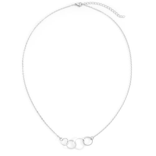 304 Edelstahl Halskette, Kreisring, unisex & verschiedene Stile für Wahl & hohl, verkauft von PC