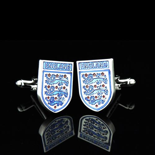Cufflinks, Brass, platinum color plated, with letter pattern & enamel, nickel, lead & cadmium free, 10-20mm, Sold By Pair