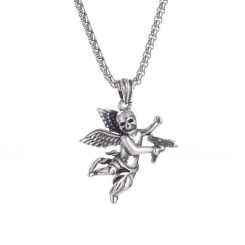 Cink Alloy nakit ogrlice, modni nakit & bez spolne razlike, srebro, Dužina Približno 55 cm, Prodano By PC