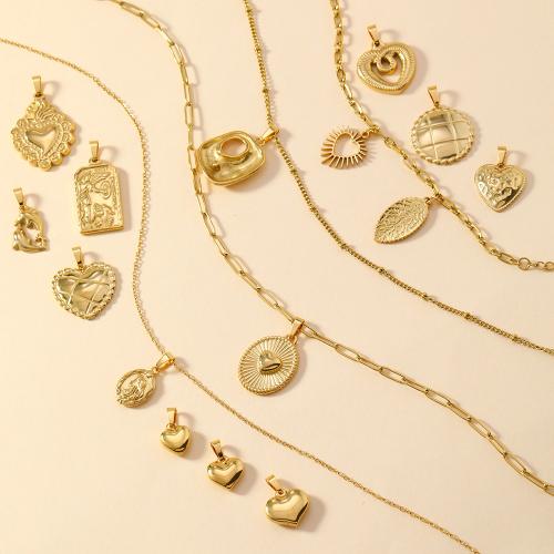 Roestvrij stalen sieraden Hangers, 304 roestvrij staal, DIY & verschillende stijlen voor de keuze, gouden, Verkocht door PC