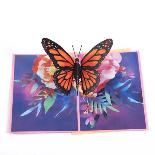 Greeting Card, Paper, handmade, 3D effect, more colors for choice, 130x180mm, Sold By PC