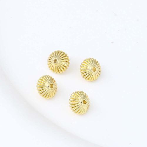 Brass Jewelry Beads, gold color plated, DIY, nickel, lead & cadmium free, 7.30x7.30x5.50mm, Sold By PC