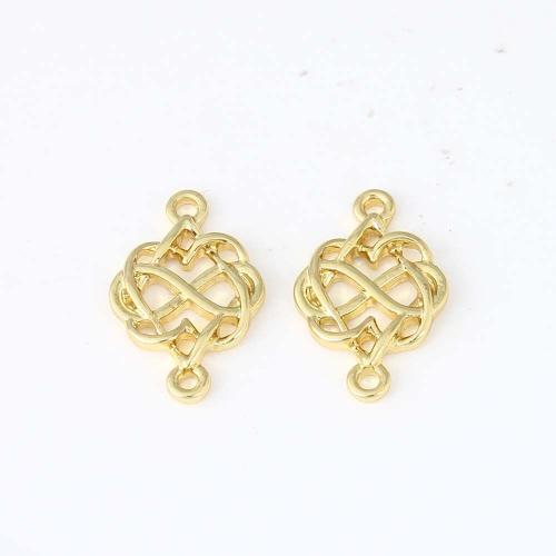 Brass Jewelry Connector, gold color plated, DIY & 1/1 loop, nickel, lead & cadmium free, 19.80x12.90x2.30mm, Sold By PC