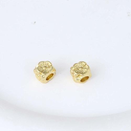 Brass Jewelry Beads, gold color plated, DIY, nickel, lead & cadmium free, 6.10x6x6mm, Sold By PC