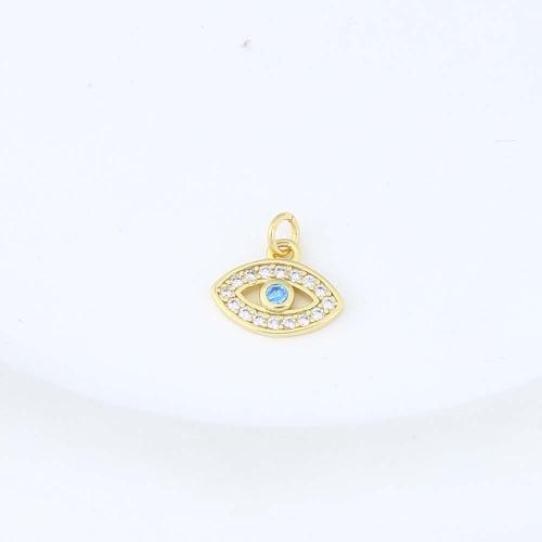 Cubic Zirconia Micro Pave Brass Pendant gold color plated DIY & micro pave cubic zirconia nickel lead & cadmium free Sold By PC