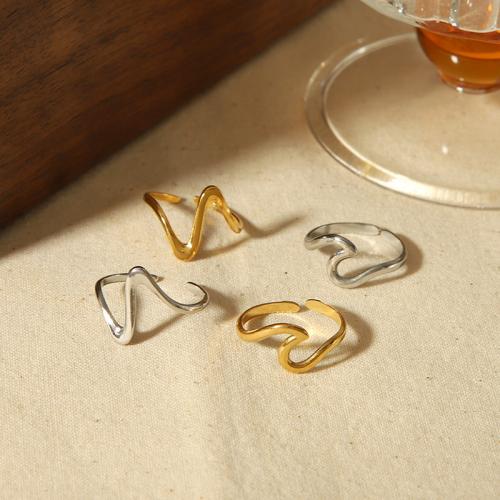 Vinger Ring in edelstaal, 304 roestvrij staal, plated, mode sieraden & verschillende ontwerpen voor de keuze, meer kleuren voor de keuze, Verkocht door PC
