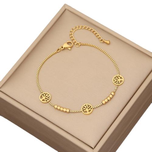 Stainless Steel Jewelry Bracelet, 304 Stainless Steel, with 5cm extender chain, fashion jewelry & different styles for choice & for woman, gold, Length:18 cm, Sold By PC