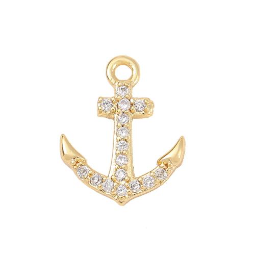 Cubic Zirconia Micro Pave Brass Pendant real gold plated DIY & micro pave cubic zirconia Sold By PC