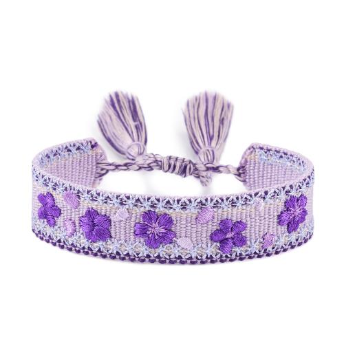Chain Woven Bracelets Polyester embroidered & for woman Length 15 cm Sold By PC