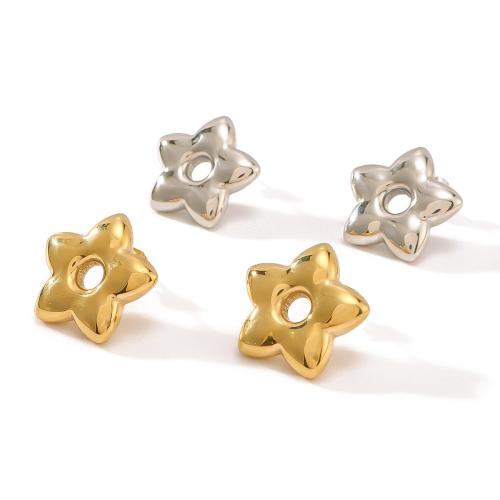 304 Stainless Steel Stud Earring, Star, plated, for woman & hollow, more colors for choice, 18x18mm, Sold By Pair