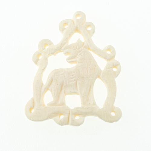 Ox os Pendentif, tigre, DIY, 34x28x4mm, Trou:Environ 1mm, Vendu par PC