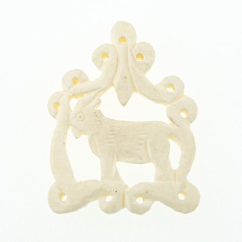 Ox Bone Pendant, Sheep, DIY, 33x25x5mm, Hole:Approx 1mm, Sold By PC