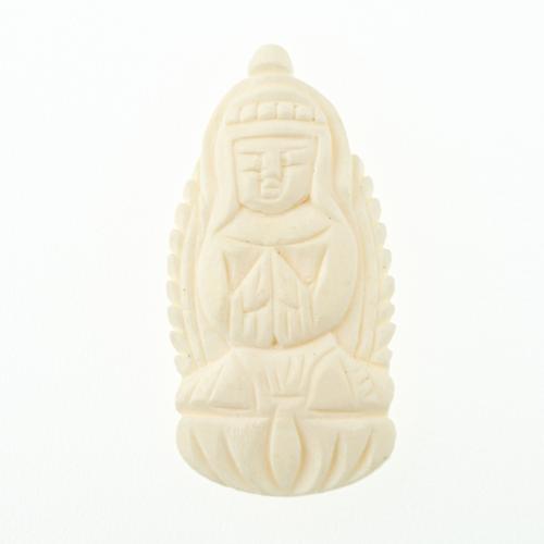Ox Bone Pendant, Buddha, DIY, 43x22x5mm, Sold By PC