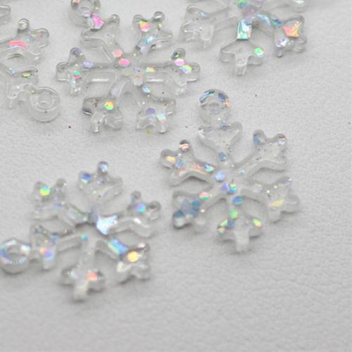 Acrylic Pendants Acetate Snowflake DIY 15mm Sold By Bag