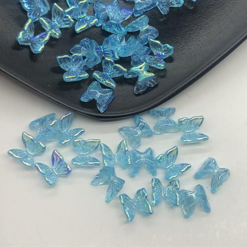 Resin Beads, Butterfly, DIY, more colors for choice, 6mm, 50PCs/Bag, Sold By Bag