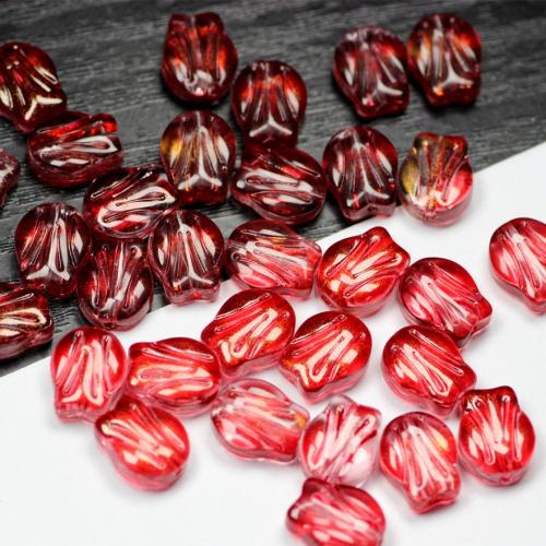 Perles murano faites à la main , chalumeau, Tulip, DIY, plus de couleurs à choisir, 9x10mm, 50PC/sac, Vendu par sac